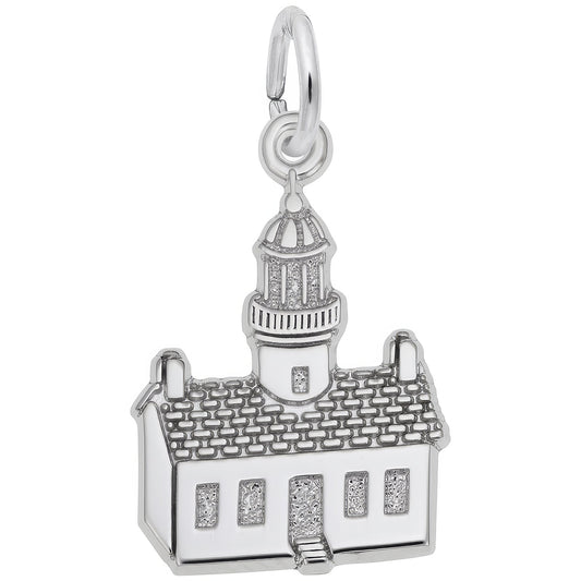 Sterling Silver Pt Loma, Ca Lighthouse Charm - 18mm x 13mm