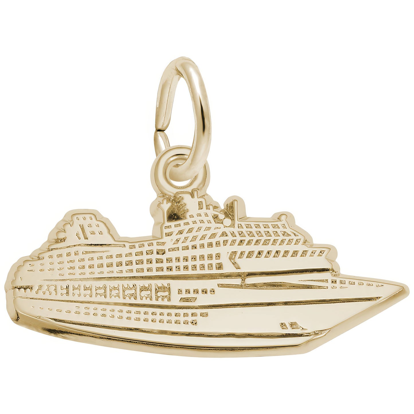 Sterling Silver Cruise Ship Charm - 11mm x 24mm