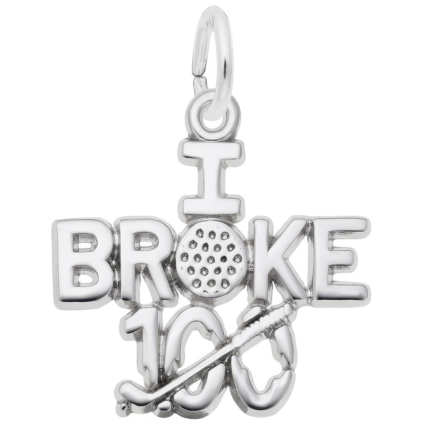 I Broke One Hundred Charm - Metal - Sterling Silver