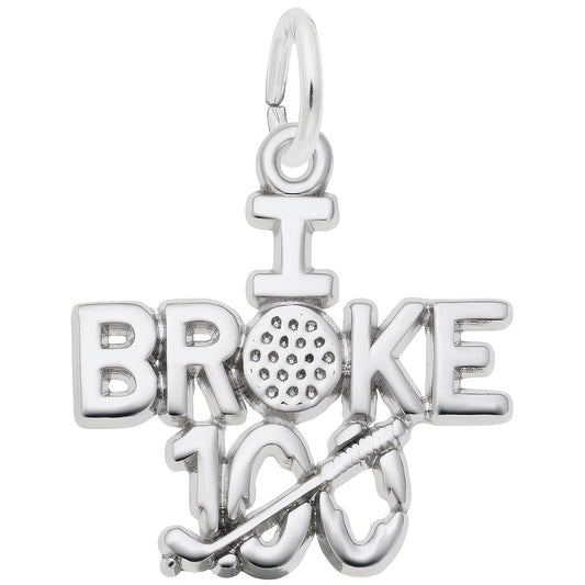 I Broke One Hundred Charm - Metal - Sterling Silver
