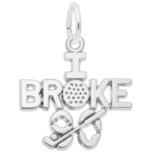 I Broke Ninety Charm - Metal - Sterling Silver