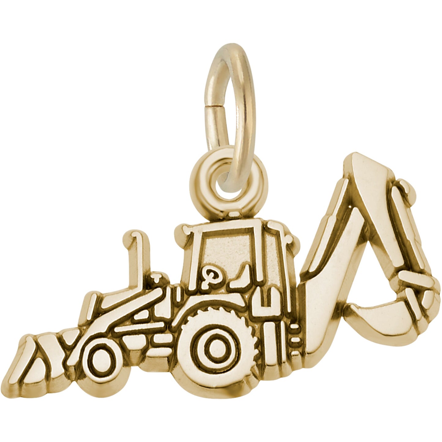 Backhoe Charm - Metal - Sterling Silver