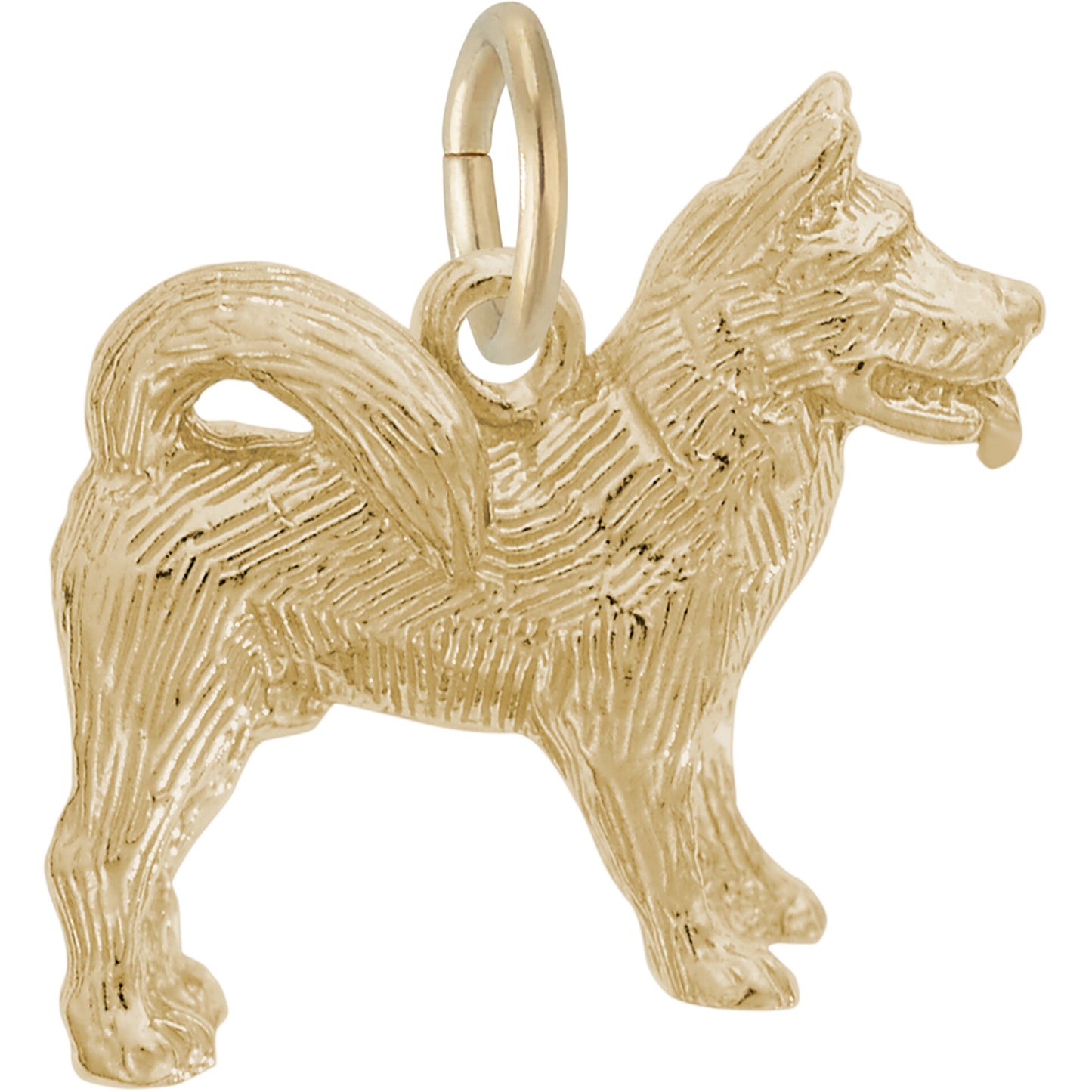 Akita Dog Charm - Metal - Sterling Silver