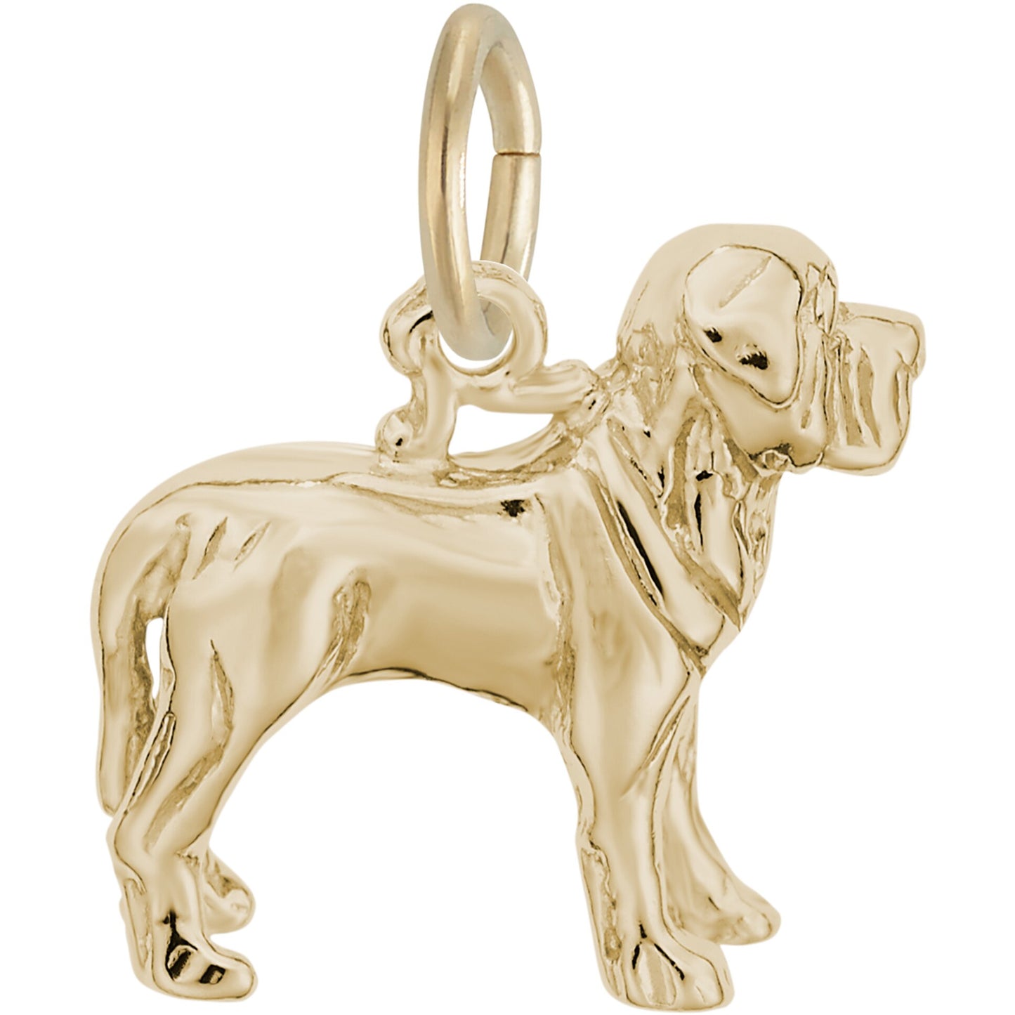 Mastiff Dog Charm - Metal - Sterling Silver