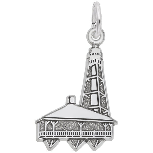 Sanibel Island, FL Lighthouse Charm - Metal - Sterling Silver