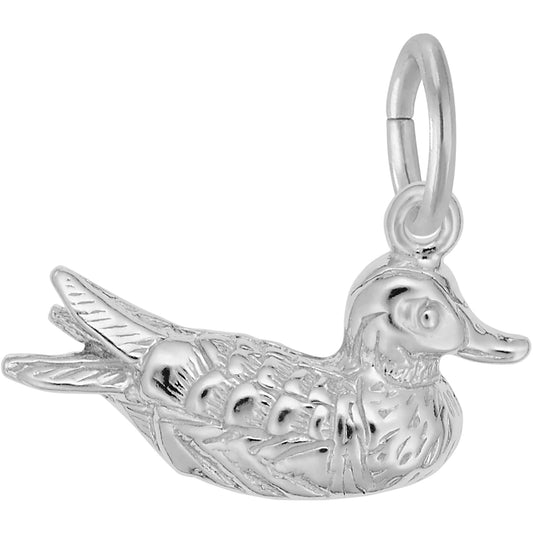 Duck Charm - Metal - Sterling Silver