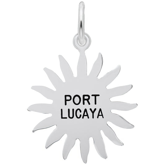 Port Lucaya Sun Large Charm - Metal - Sterling Silver