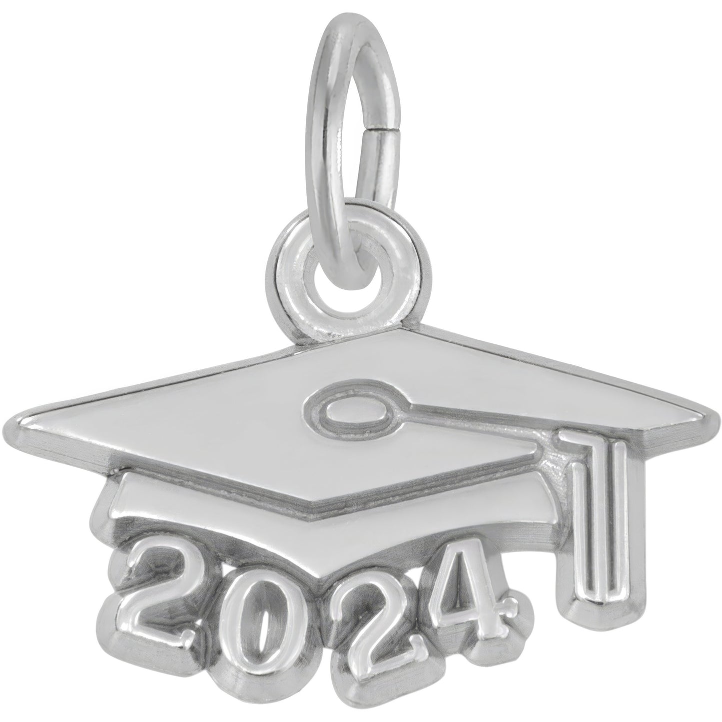 Graduation Cap 2024 Charm, Sterling Silver