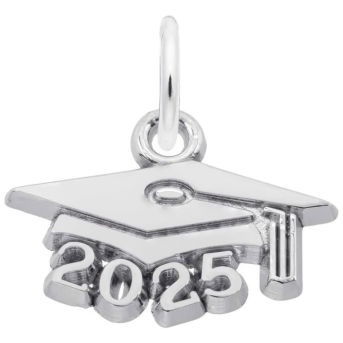 Graduation Cap 2025 Charm, Sterling Silver