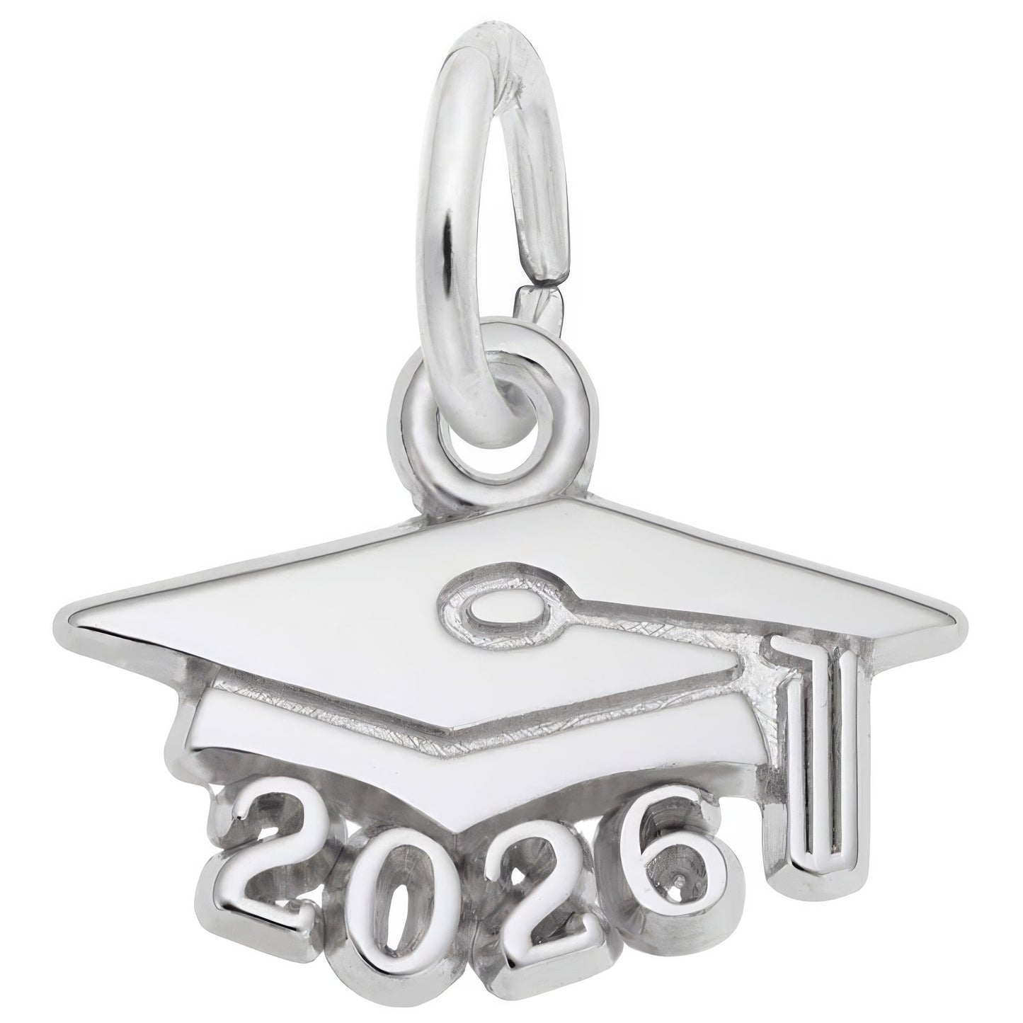 Graduation Cap 2026 Charm, Sterling Silver