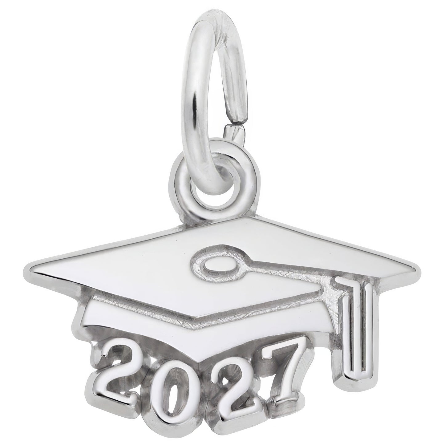 Graduation Cap 2027 Charm, Sterling Silver