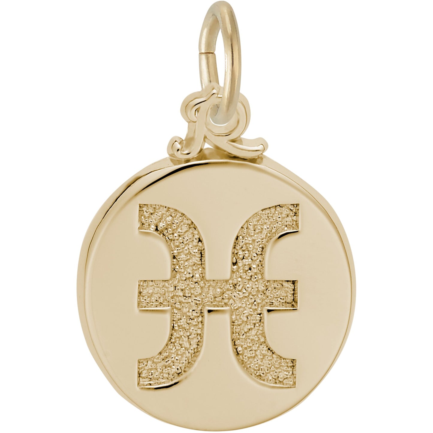 Pisces Symbol of The Sky Charm - Metal - Sterling Silver