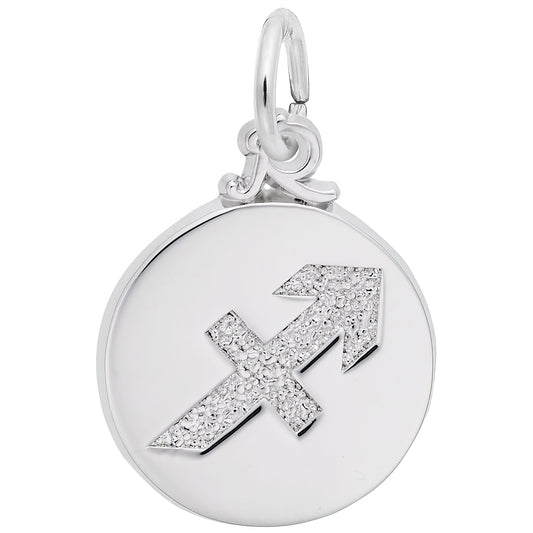 Sagittarius Symbol of The Sky Charm - Metal - Sterling Silver