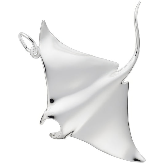 Manta Ray Charm - Metal - Sterling Silver