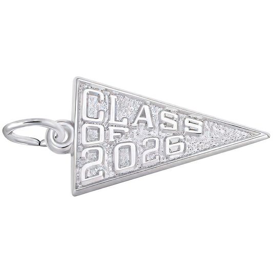 Class of 2026 Charm, Sterling Silver