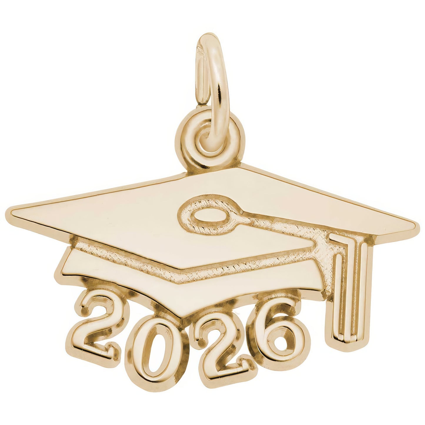 Graduation Cap 2026 Large Charm, Sterling Silver