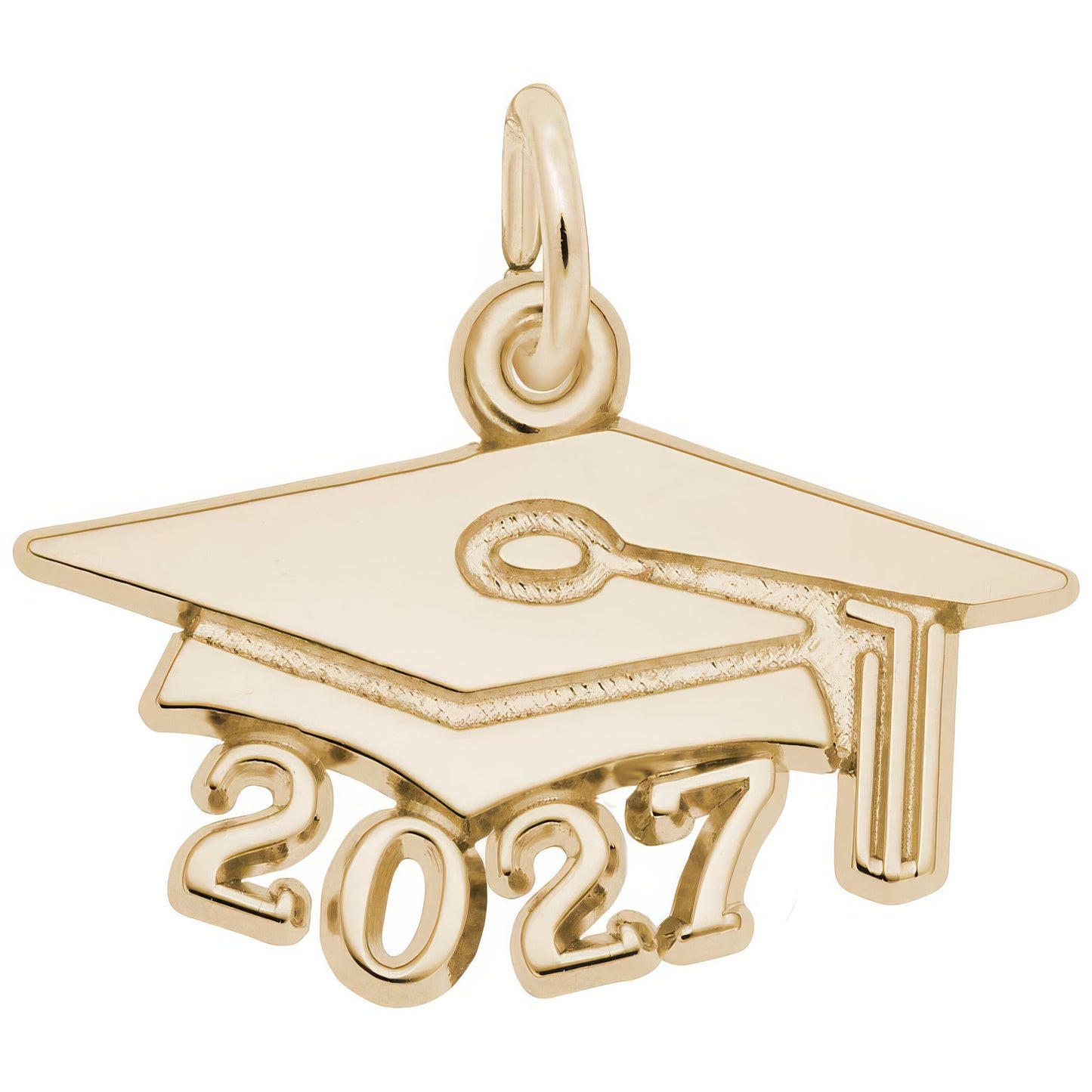 Graduation Cap 2027 Large Charm, Sterling Silver