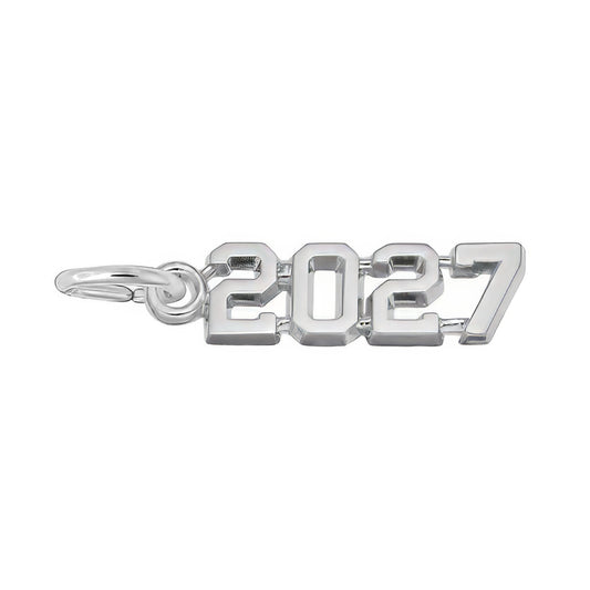 '2027' Charm, Sterling Silver