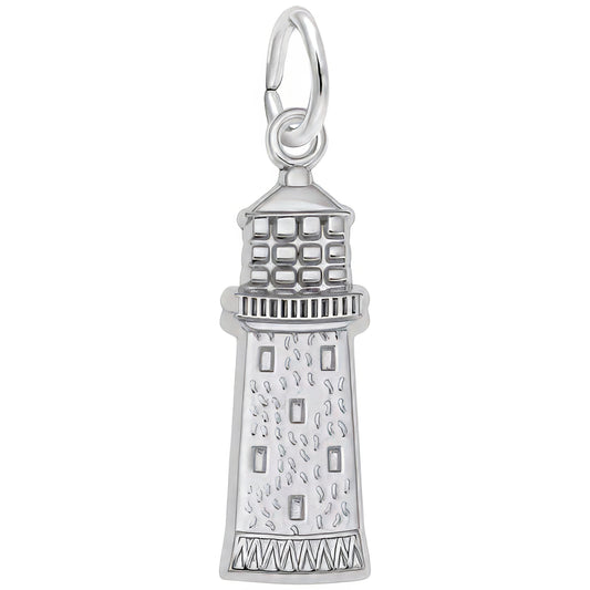 Gibbs Bermuda Flat Lighthouse Charm - Metal - Sterling Silver