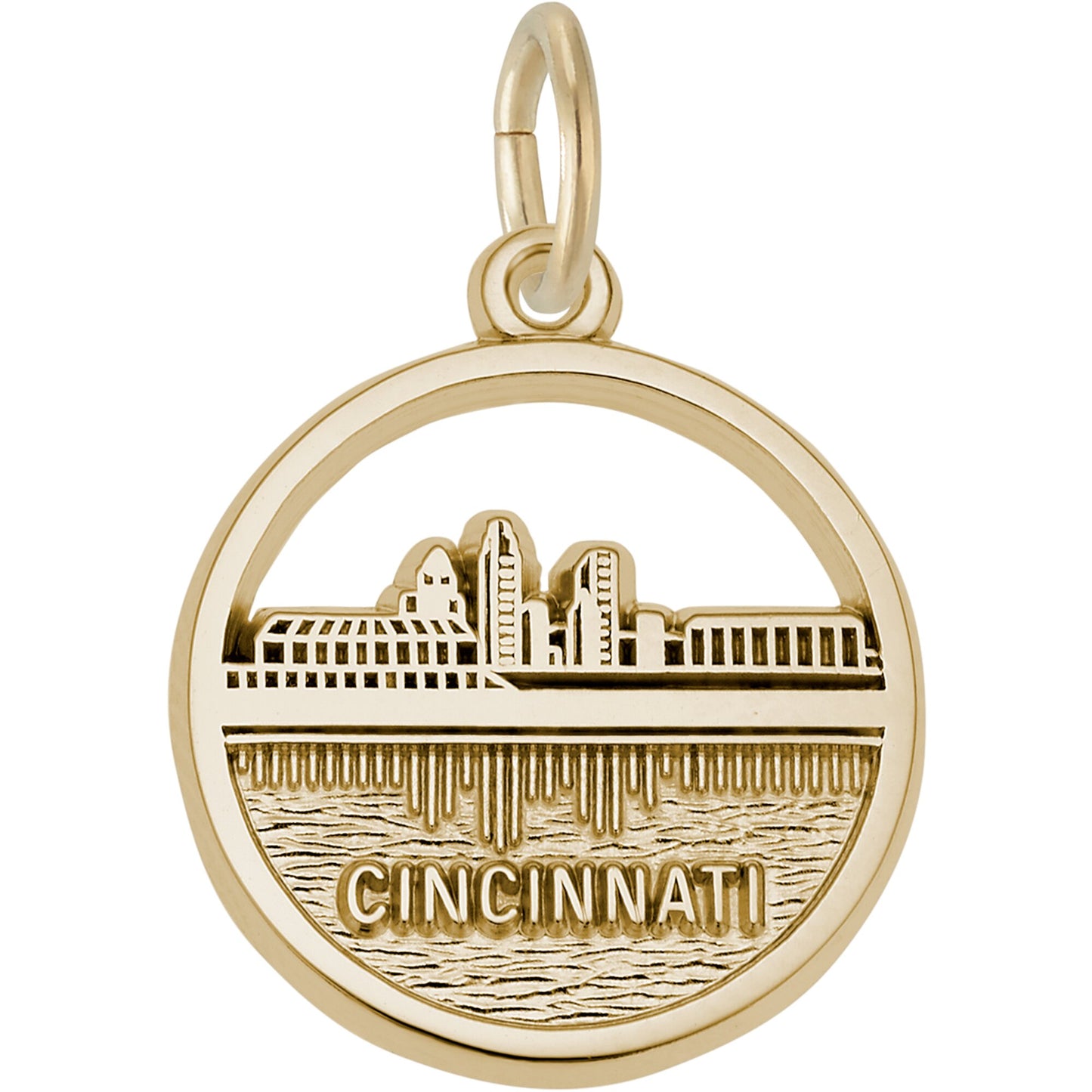 Cincinnati Skyline Charm - Metal - Sterling Silver