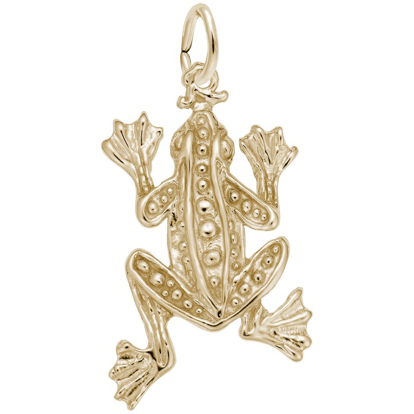 Sterling Silver Frog Charm - 22mm x 18mm