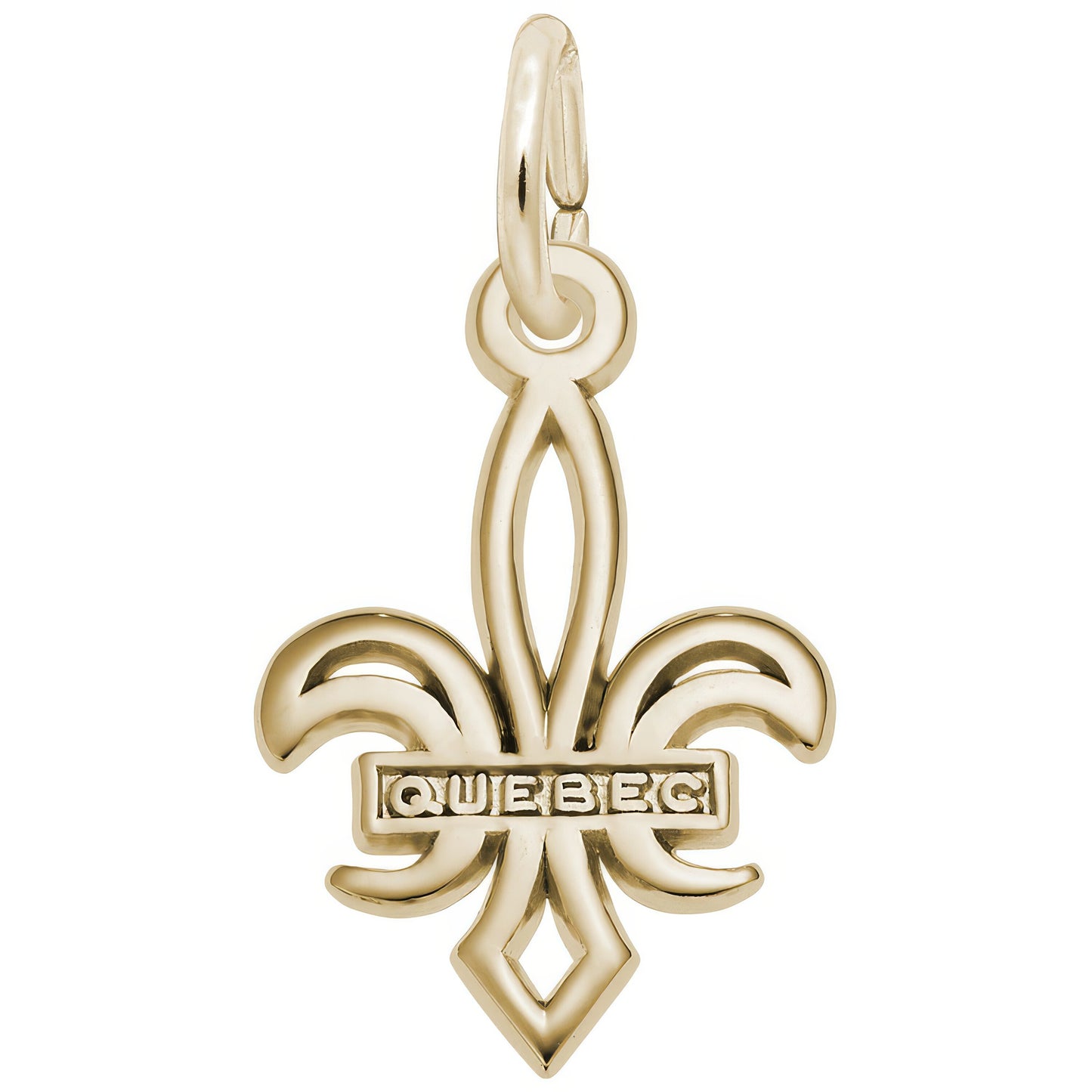 Small Quebec Fleur De Lis Charm - Metal - Sterling Silver