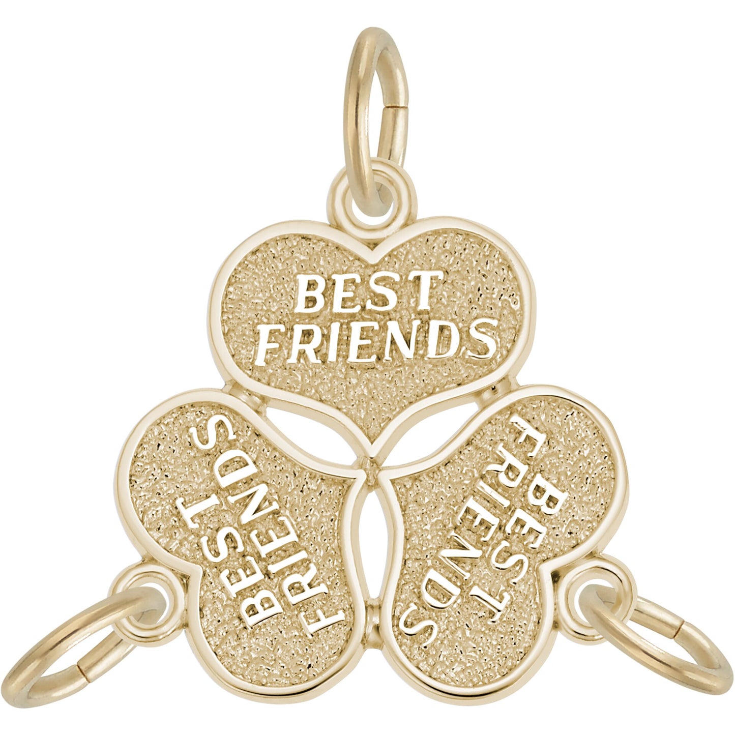 Three Best Friends Charm - Metal - Sterling Silver