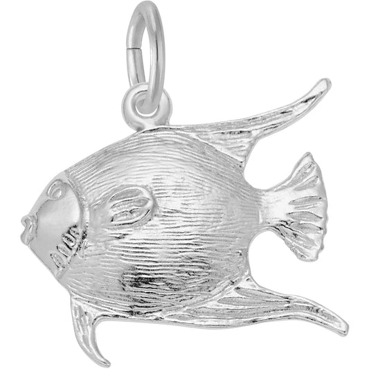Angelfish Charm - Metal - Sterling Silver