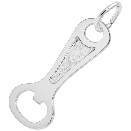 Bottle Opener Charm - Metal - Sterling Silver