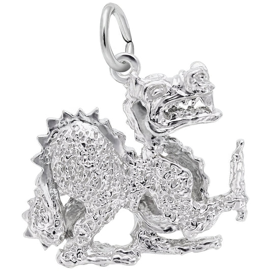 Chinese Dragon Charm - Metal - Sterling Silver