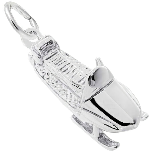 Snowmobile Charm, Sterling Silver