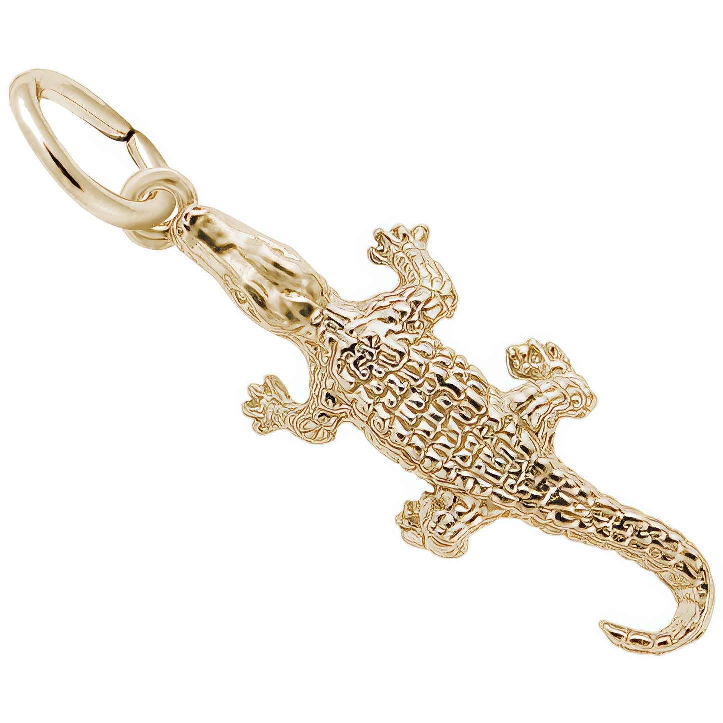 Sterling Silver Alligator Charm - 23mm x 10mm