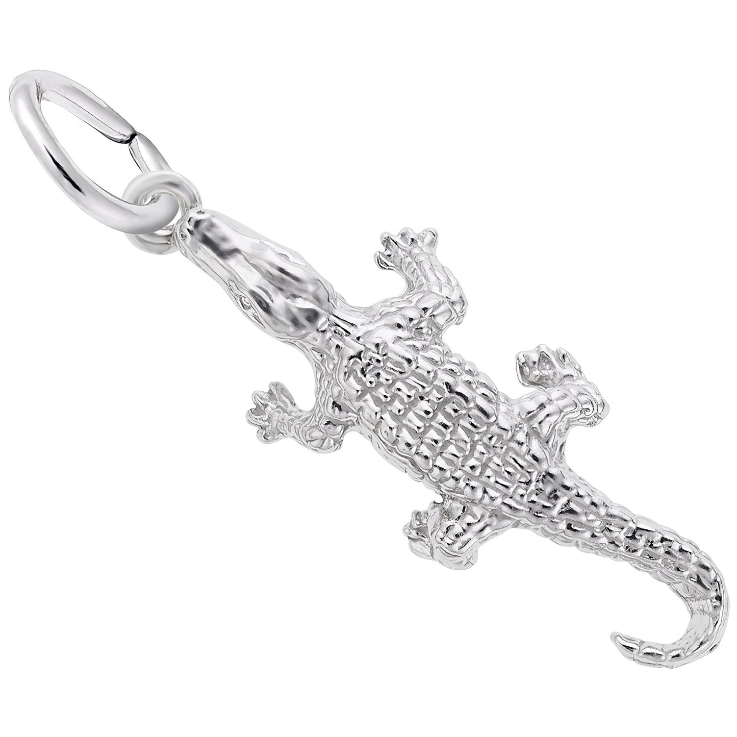 Sterling Silver Alligator Charm - 23mm x 10mm