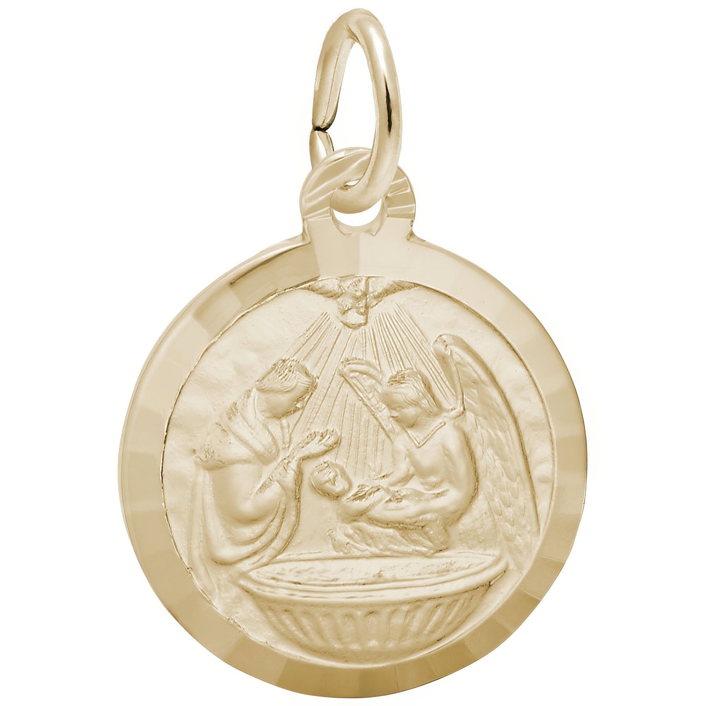 Sterling Silver Baptism Charm - 13mm x 13mm