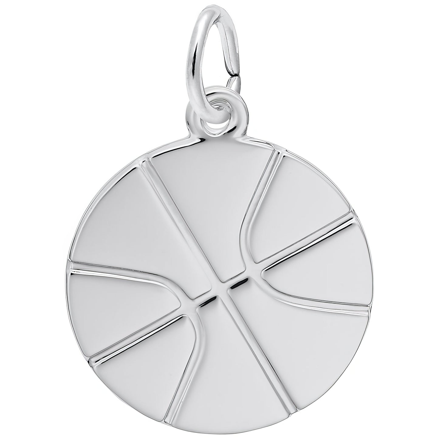 Charms Sterling Silver Flat Basketball Charm