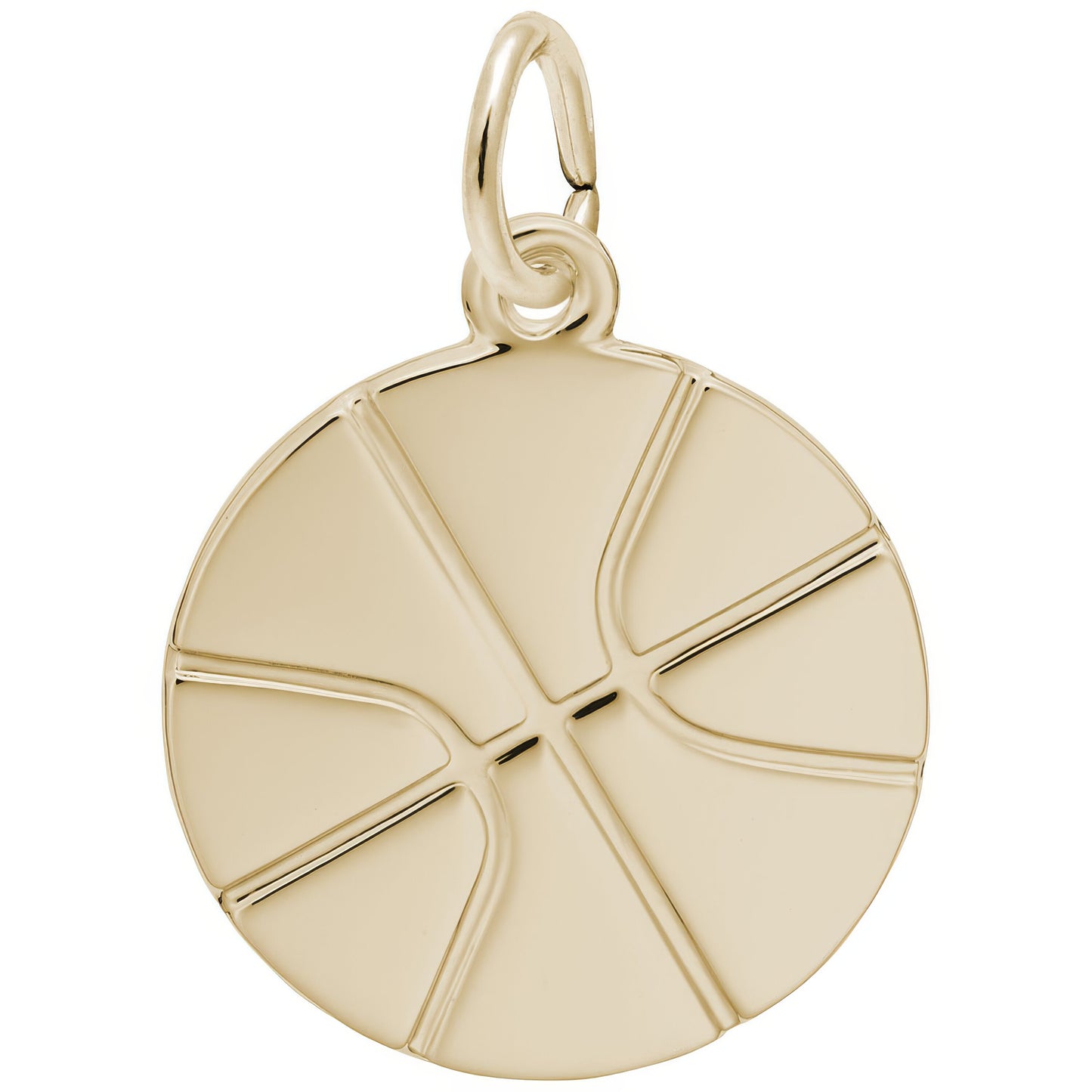 Charms Sterling Silver Flat Basketball Charm