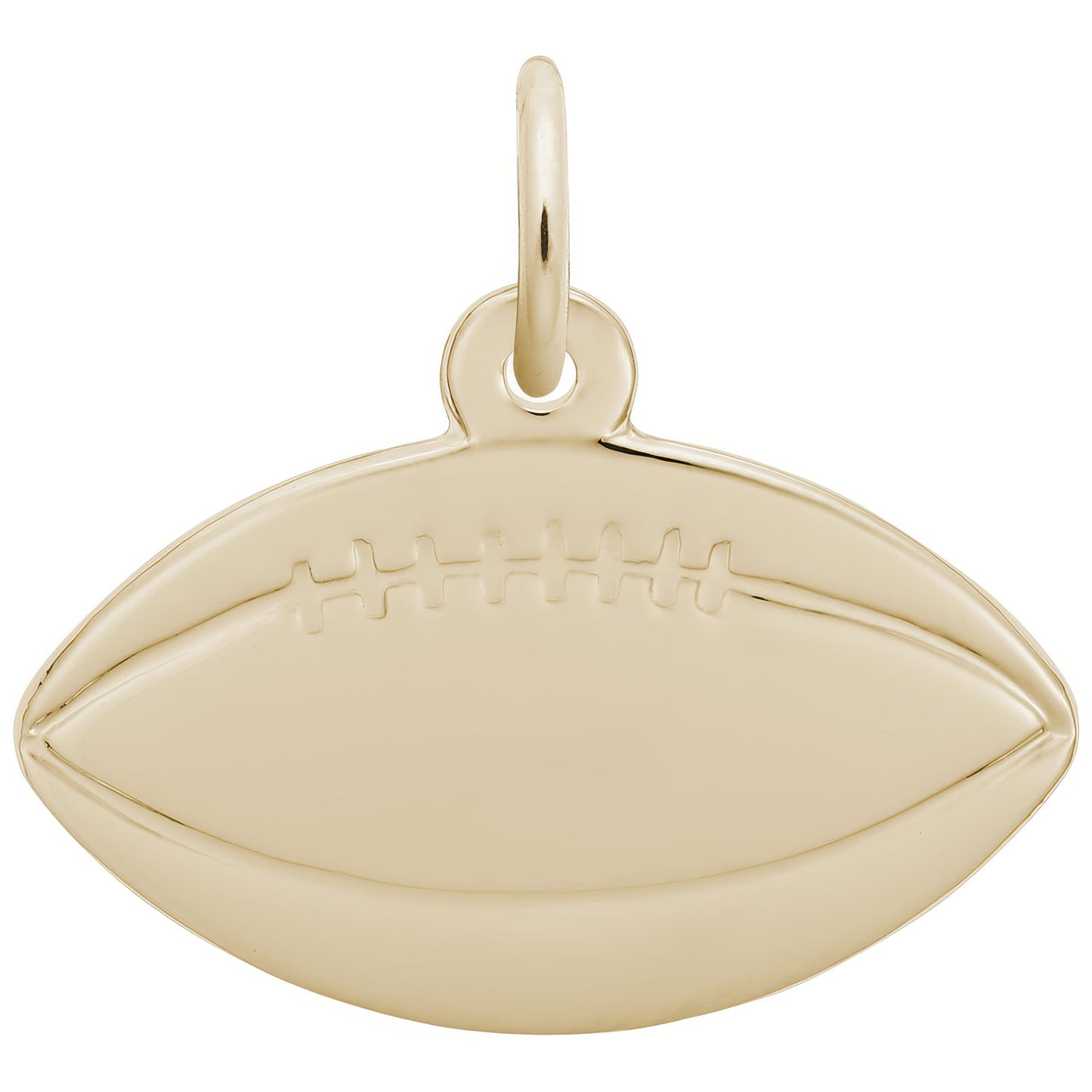 Sterling Silver Football Charm - 12mm x 21mm
