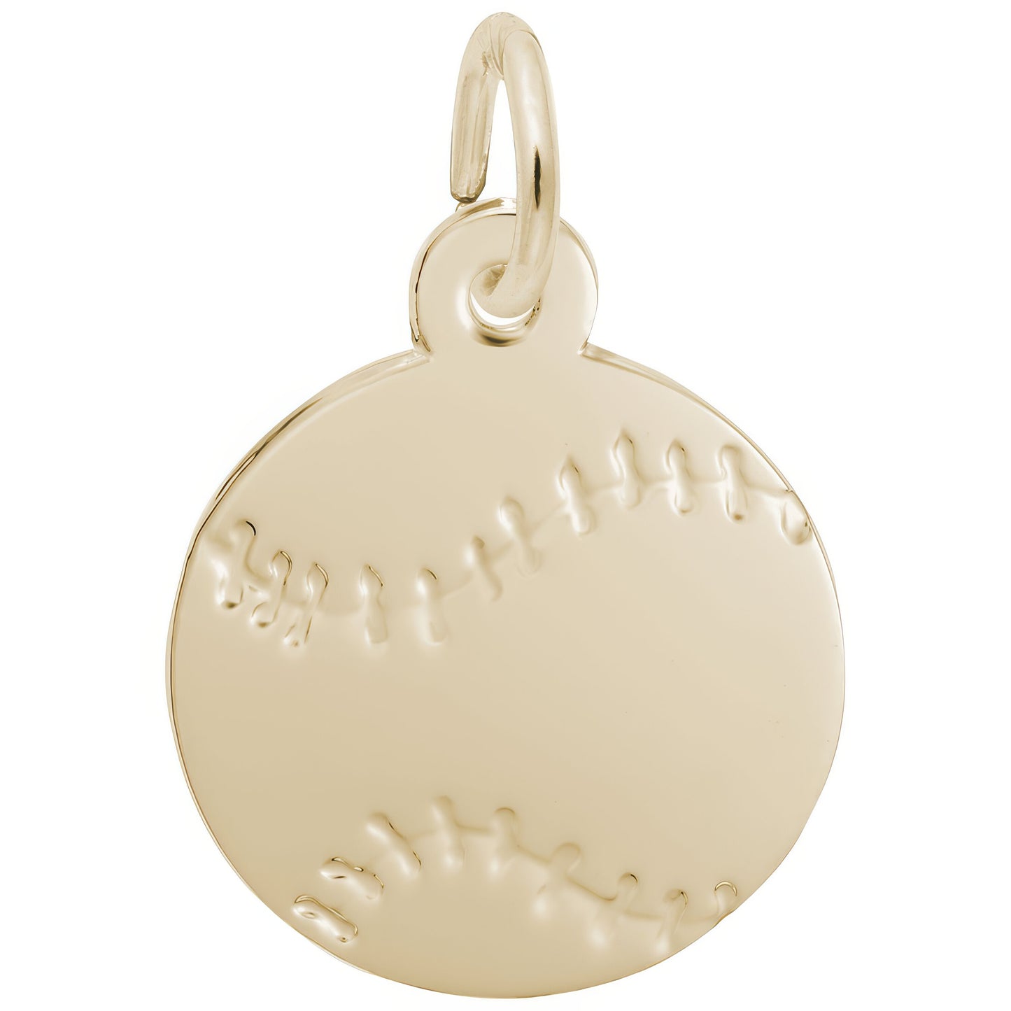 Sterling Silver Flat Baseball Charm