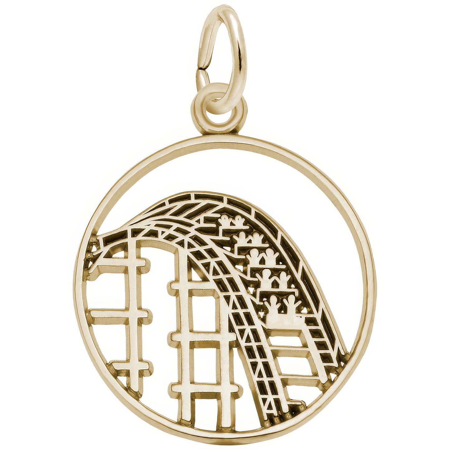 Sterling Silver Roller Coaster Charm - 19mm x 19mm