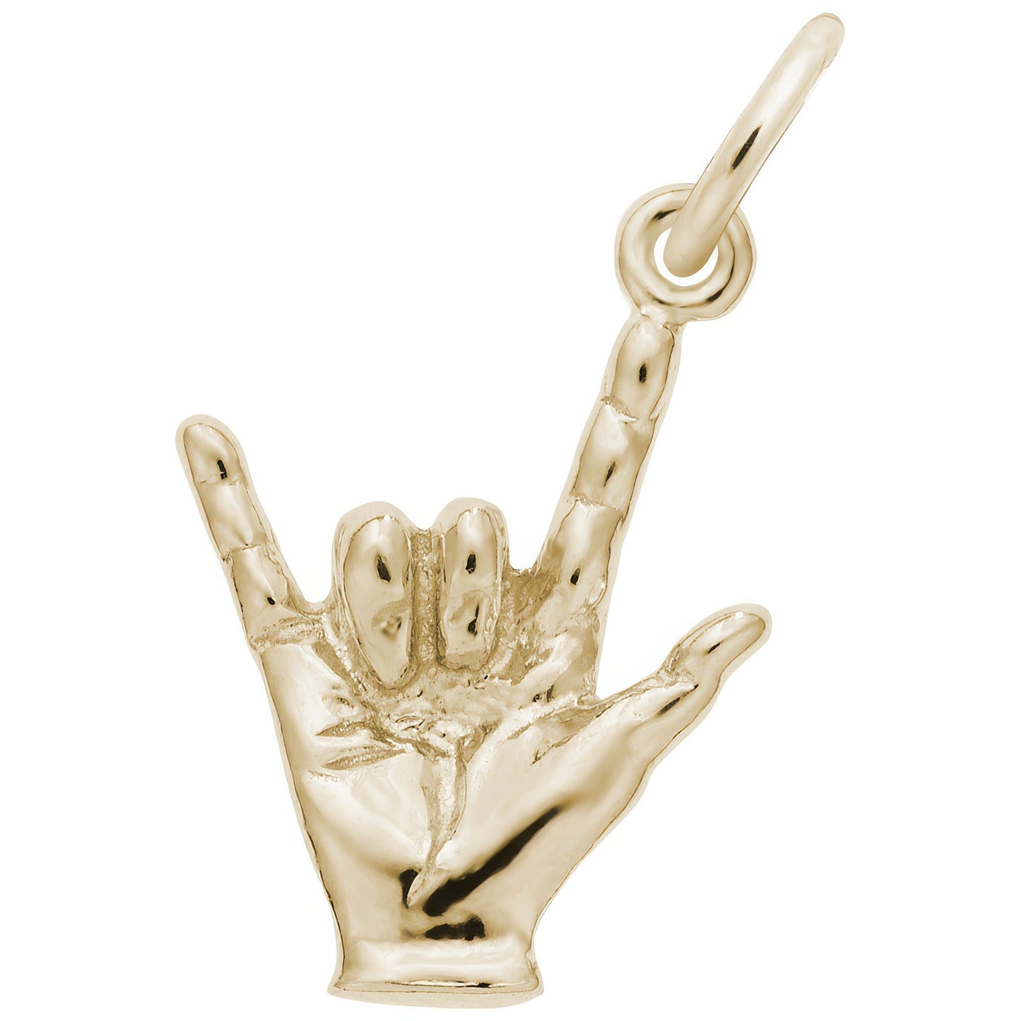 Charms Sterling Silver I Love You Hand Sign Charm