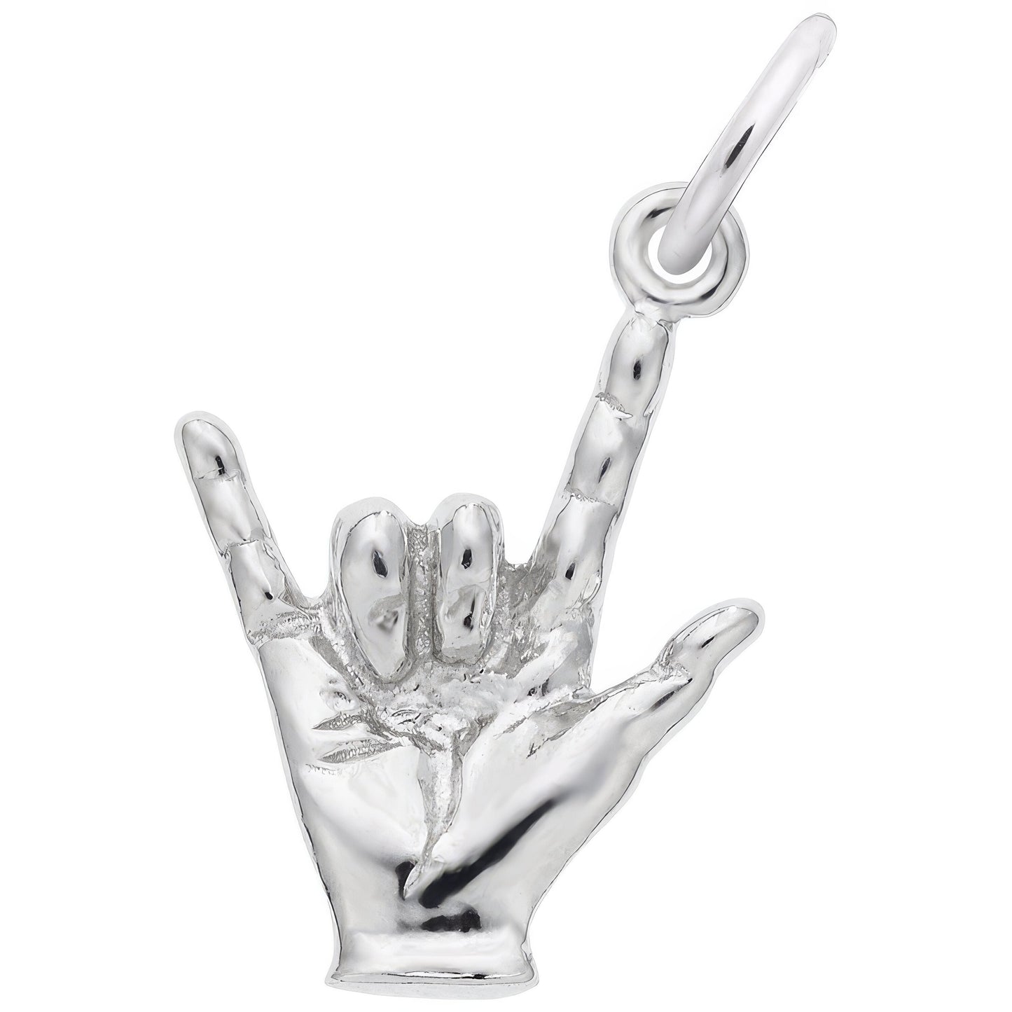 Charms Sterling Silver I Love You Hand Sign Charm