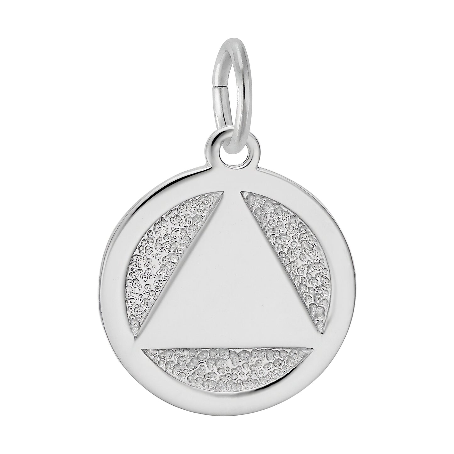 Sterling Silver Aa Symbol Charm - 15mm x 15mm