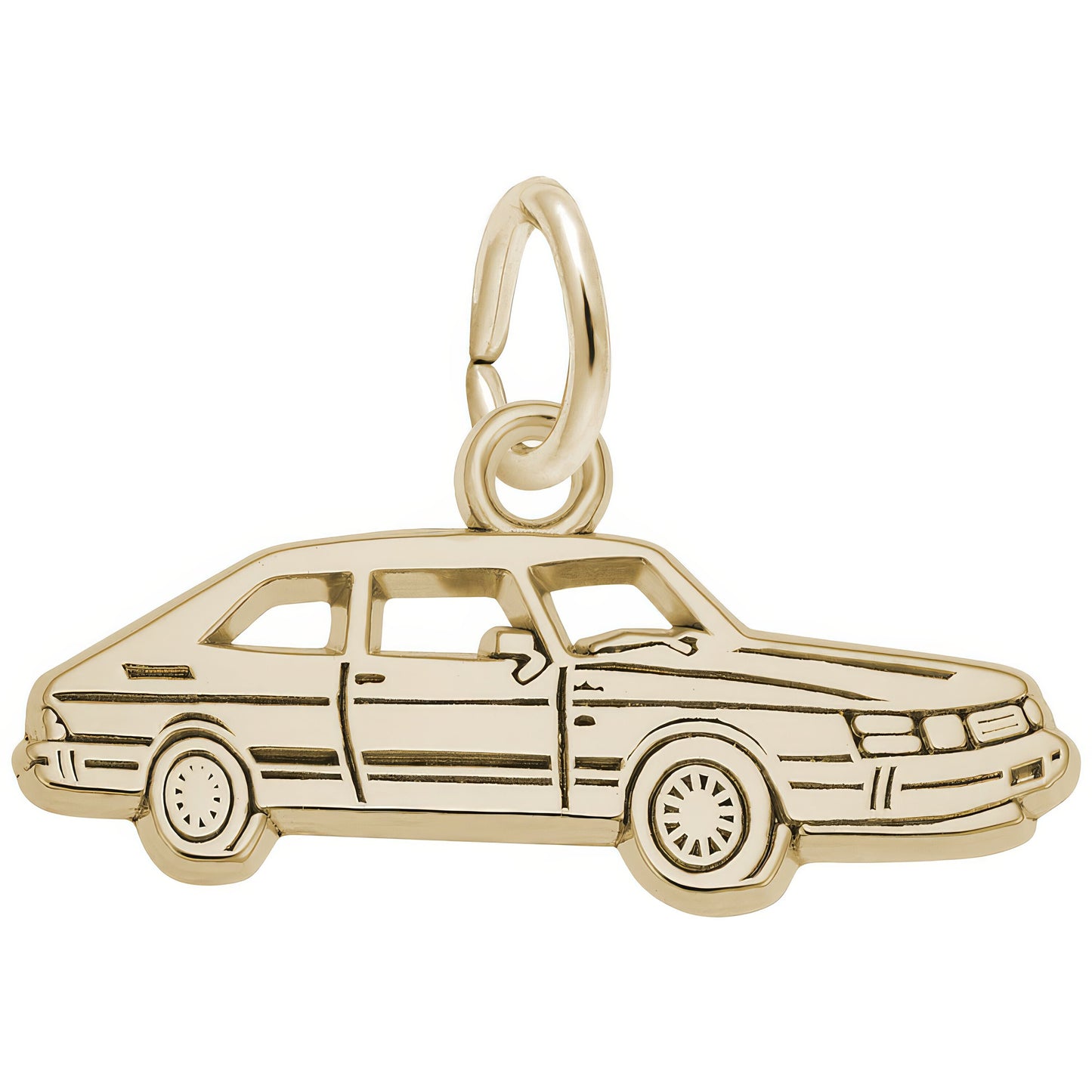 Flat Classic Luxury Car Charm - Metal - Sterling Silver