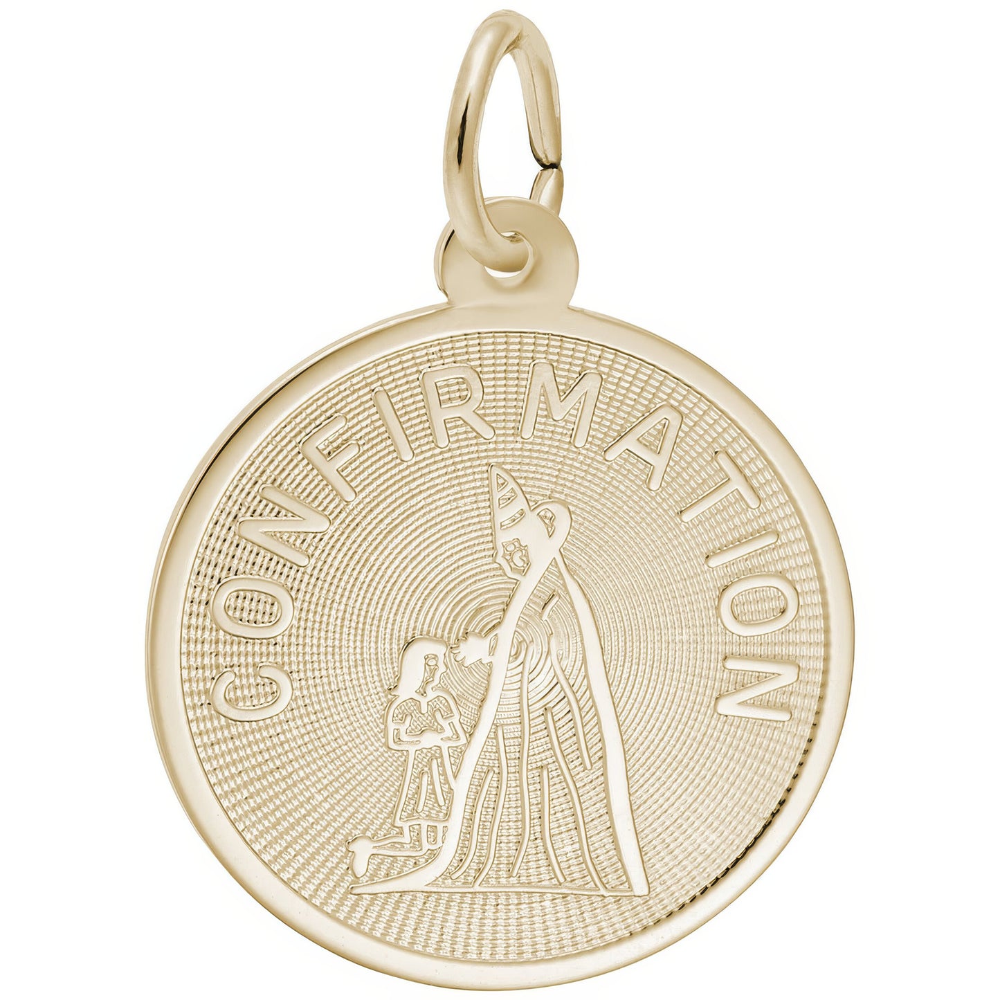 Round Confirmation Charm - Metal - Sterling Silver