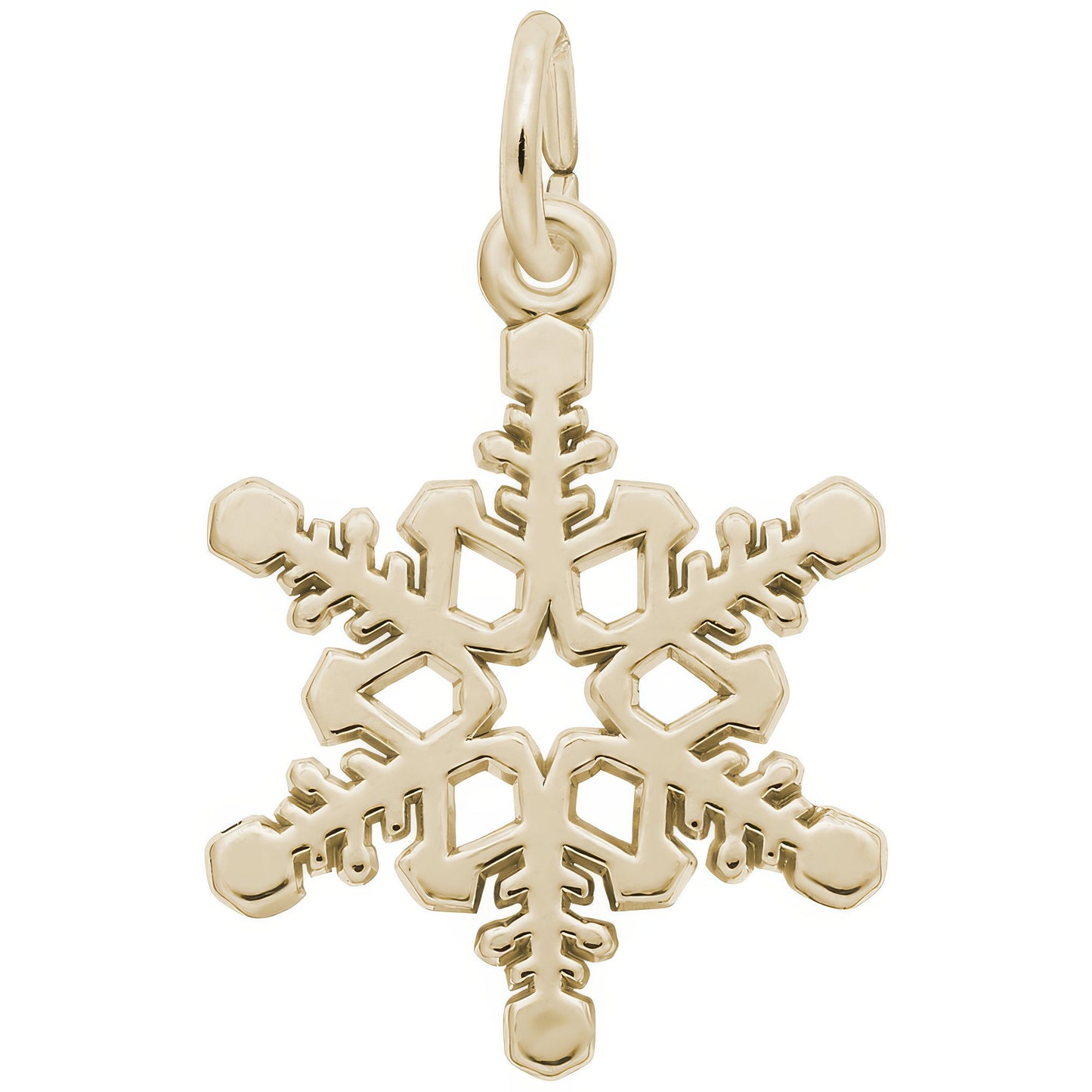 Sterling Silver Snowflake Charm - 18mm x 19mm