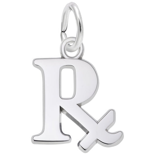 Sterling Silver Pharmacy Charm - 12mm x 13mm