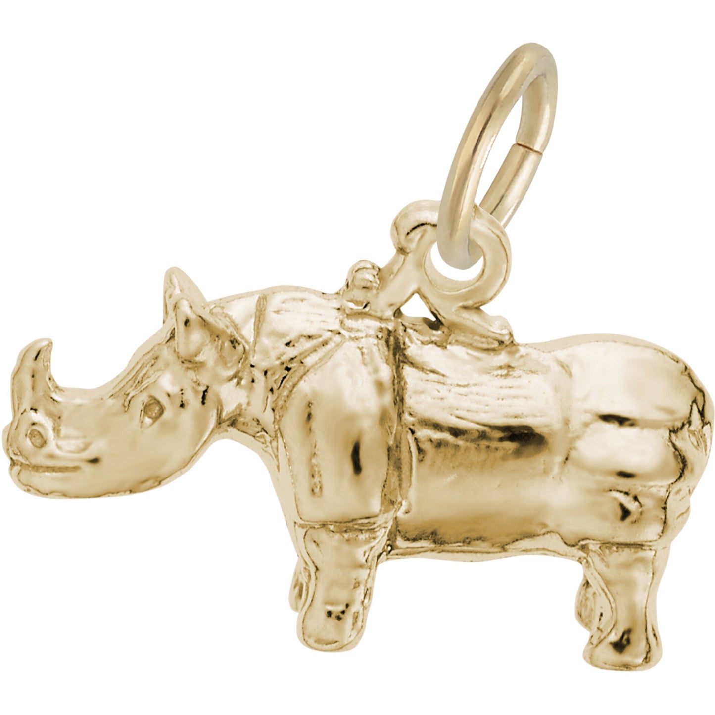 Rhino Charm - Metal - Sterling Silver