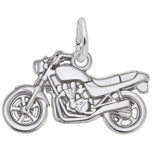 Motorcycle Charm - Metal - Sterling Silver