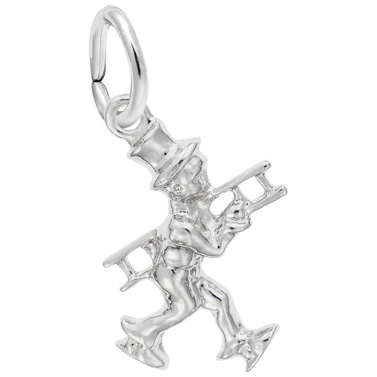Chimney Sweep Charm - Metal - Sterling Silver