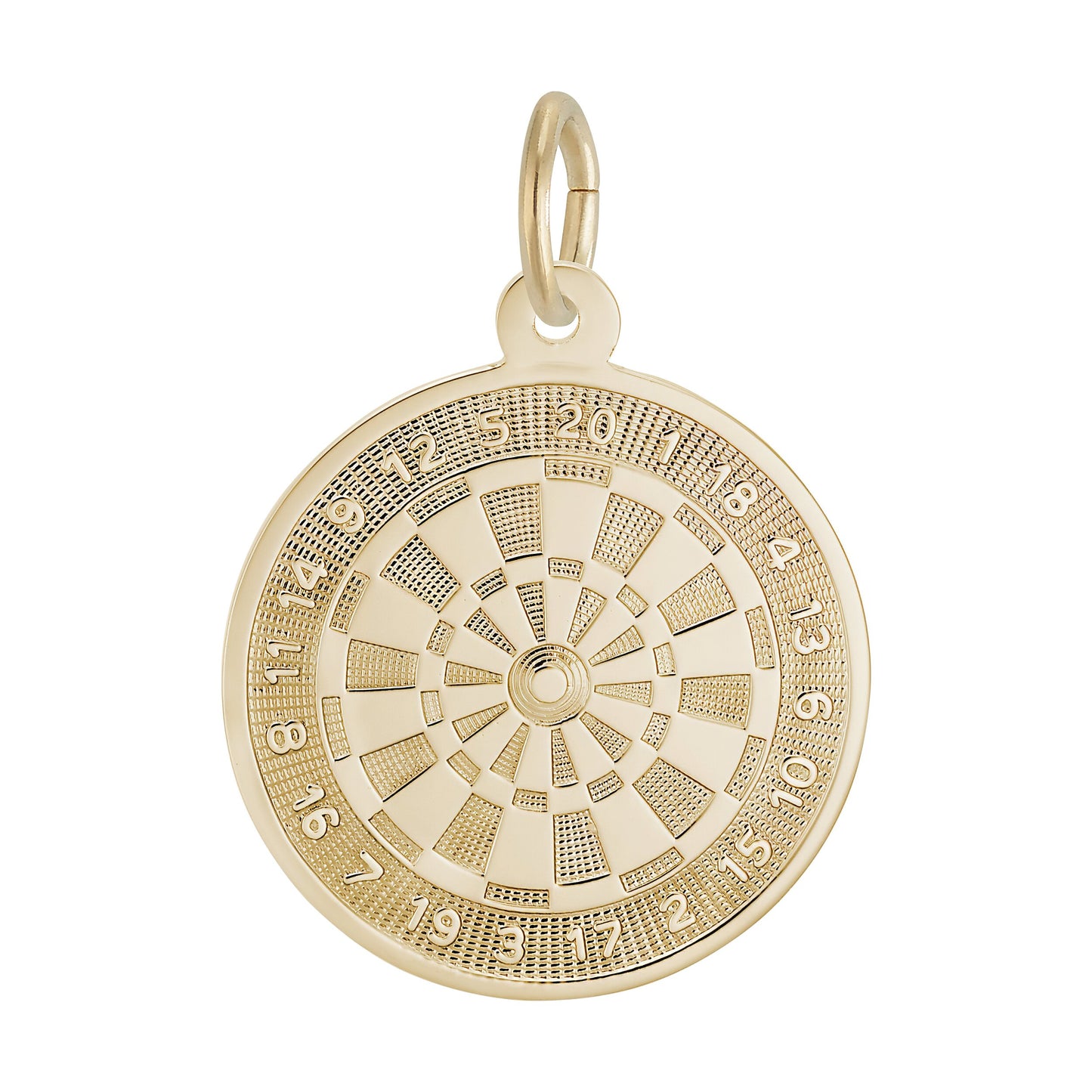 Dart Board Charm - Metal - Sterling Silver